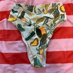 AERIE cross waist swim bottoms